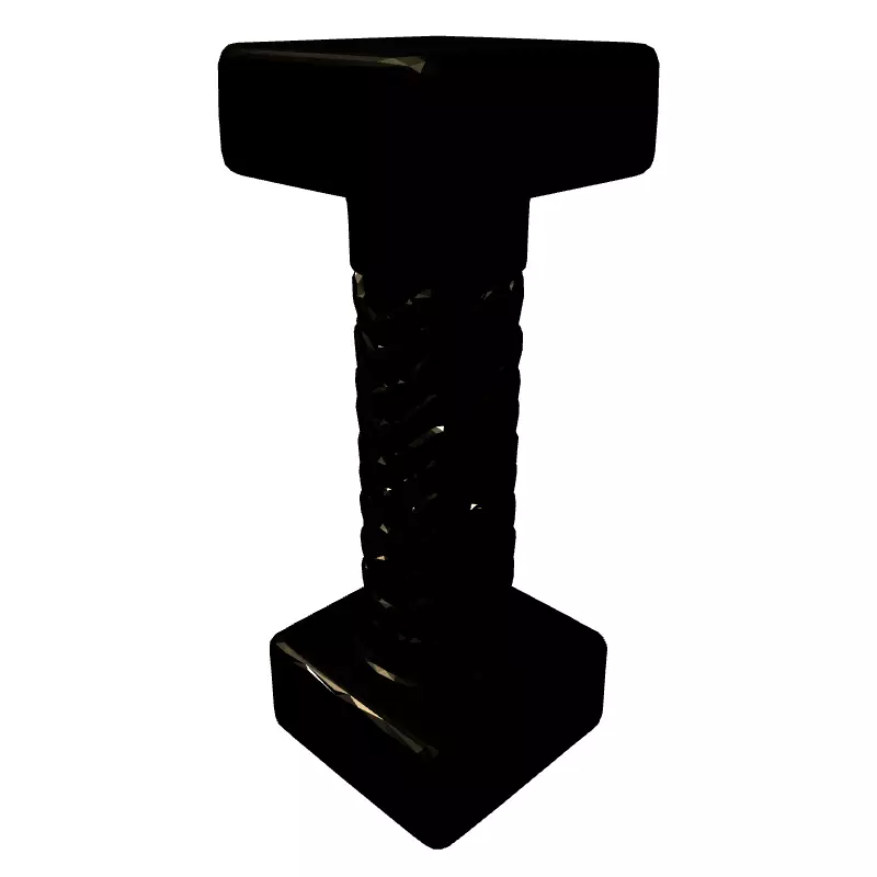 Golden Ornate Pillar Architectural Element Low-poly 3D model_5