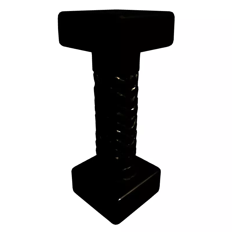 Golden Ornate Pillar Architectural Element Low-poly 3D model_3