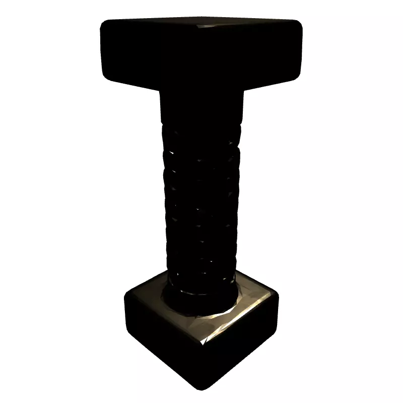 Golden Ornate Pillar Architectural Element Low-poly 3D model_6