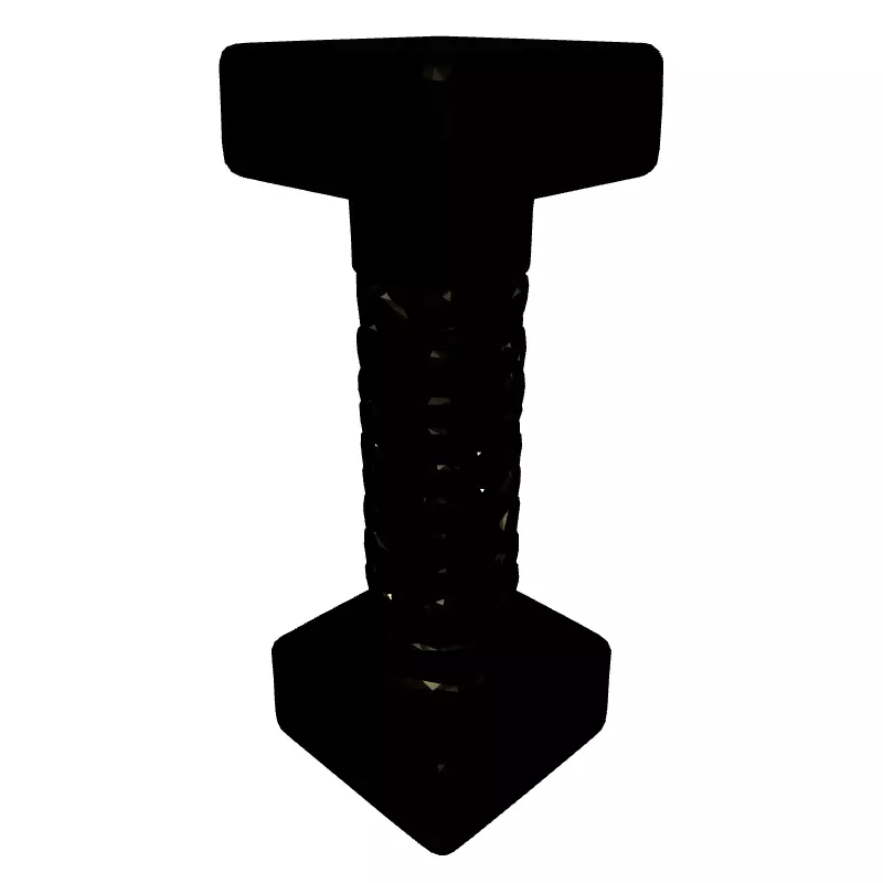 Golden Ornate Pillar Architectural Element Low-poly 3D model_2