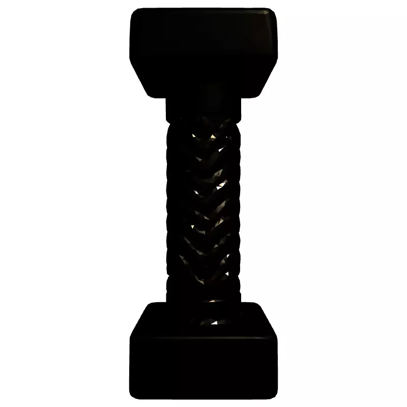 Golden Ornate Pillar Architectural Element Low-poly 3D model_4