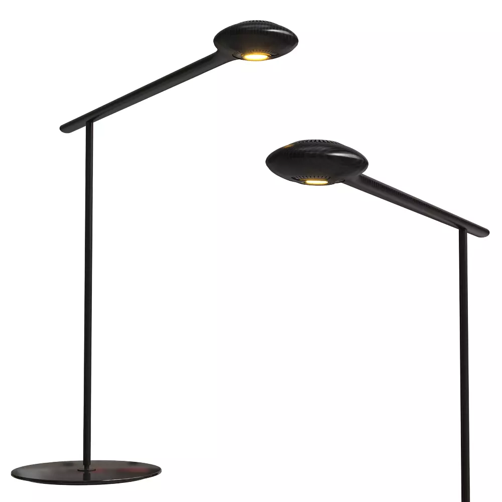 Modern Carbon Fiber Floor Lamp Low-poly 3D model_0