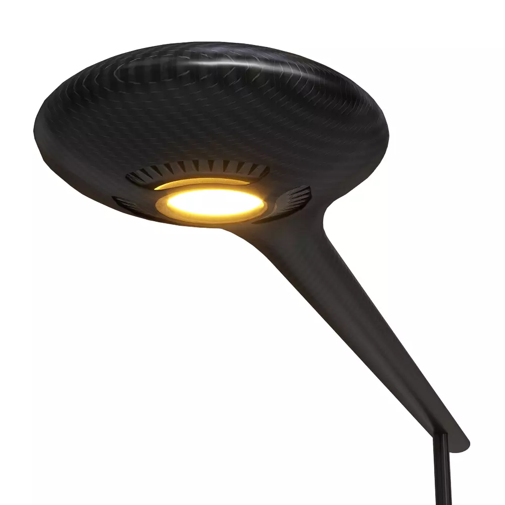 Modern Carbon Fiber Floor Lamp Low-poly 3D model_1