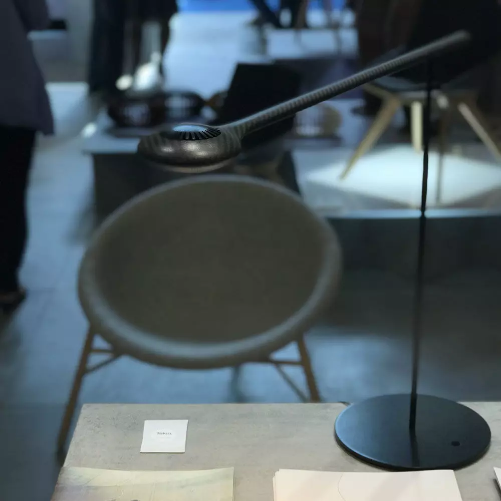 Modern Carbon Fiber Floor Lamp Low-poly 3D model_2