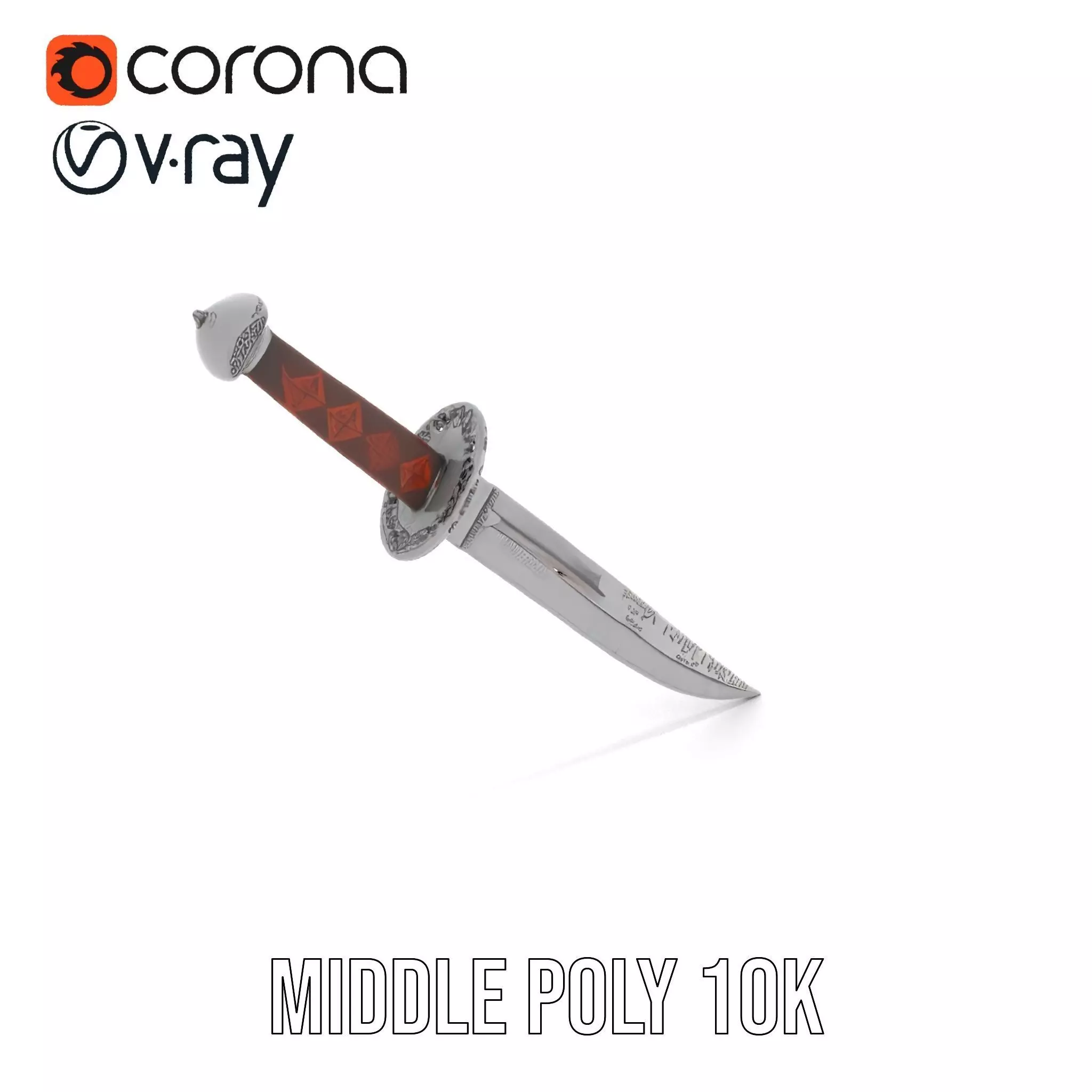 Exquisite Medieval Sword model pack Low-poly 3D model_6
