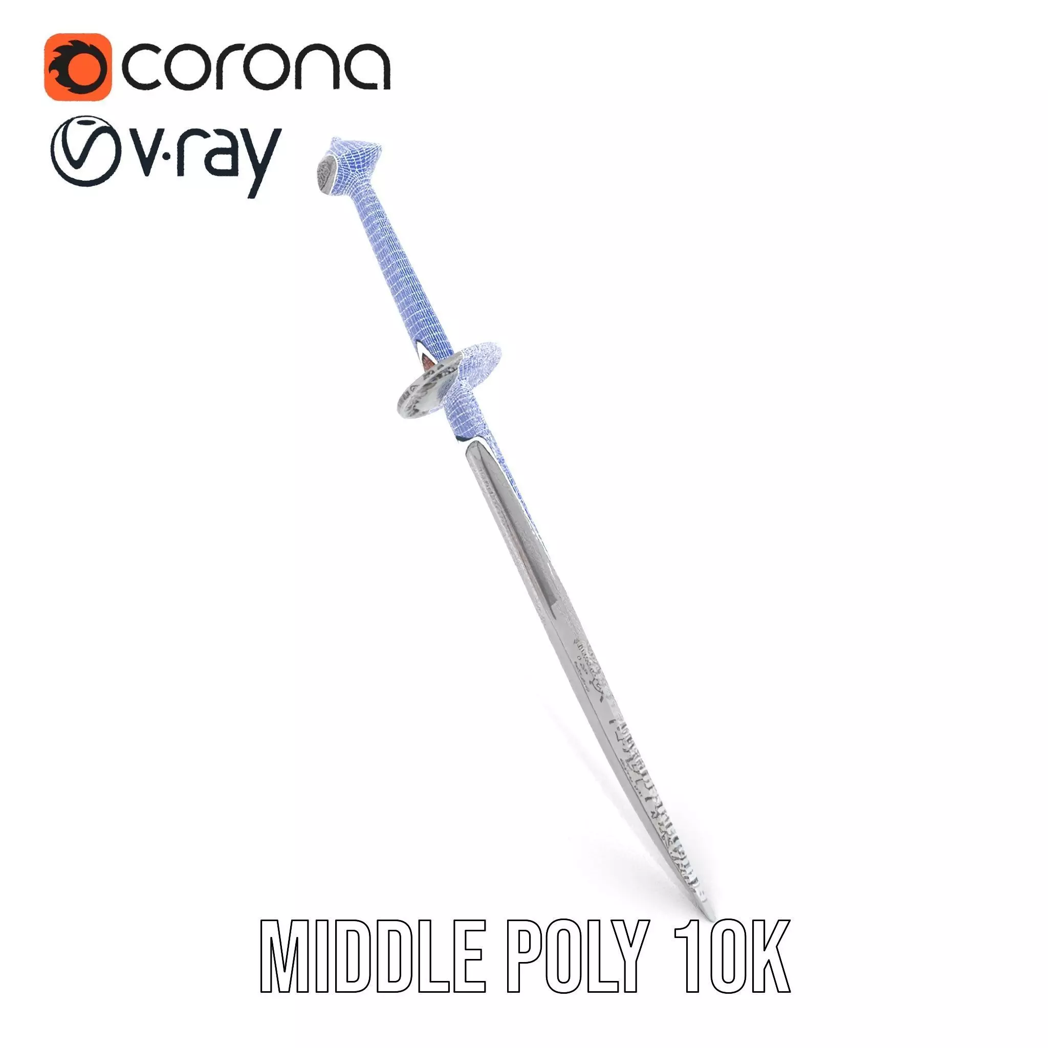 Exquisite Medieval Sword model pack Low-poly 3D model_17