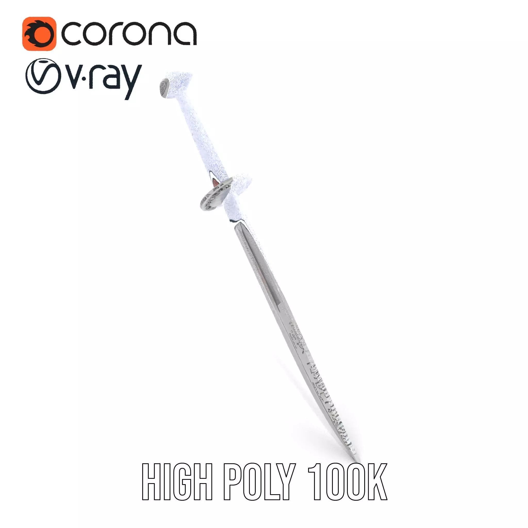 Exquisite Medieval Sword model pack Low-poly 3D model_32