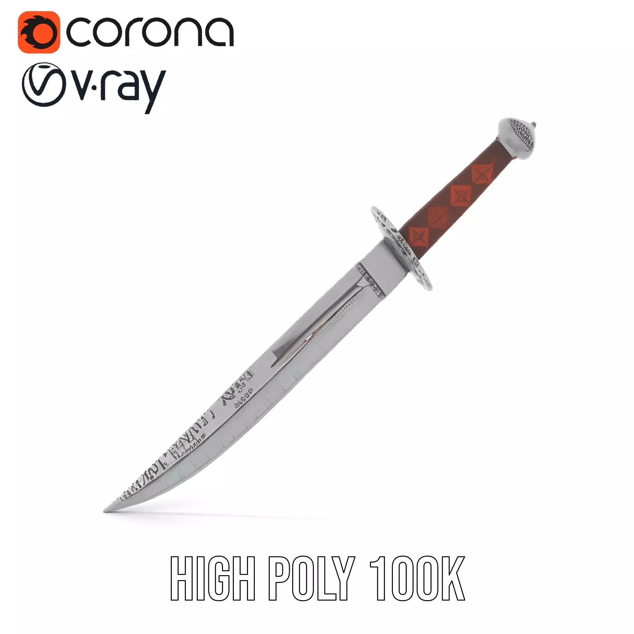 Exquisite Medieval Sword model pack Low-poly 3D model_22