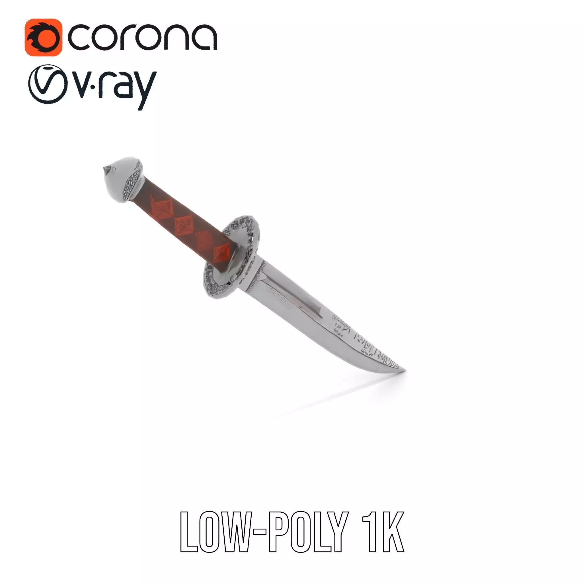 Exquisite Medieval Sword model pack Low-poly 3D model_8
