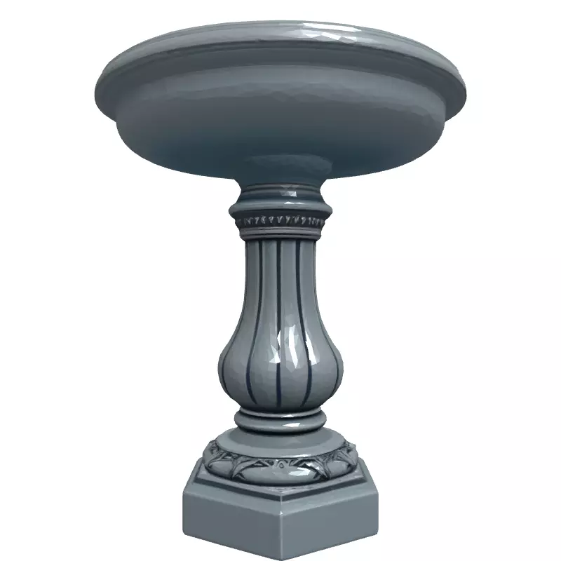 Elegant Bird Bath 3D Model Low-poly 3D model_4