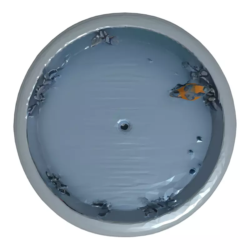 Elegant Bird Bath 3D Model Low-poly 3D model_8