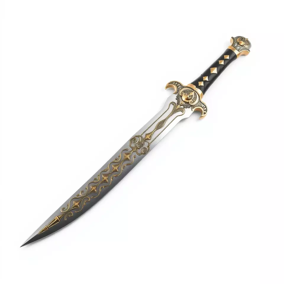 Enchanted Gold Dagger model pack Low-poly 3D model_2