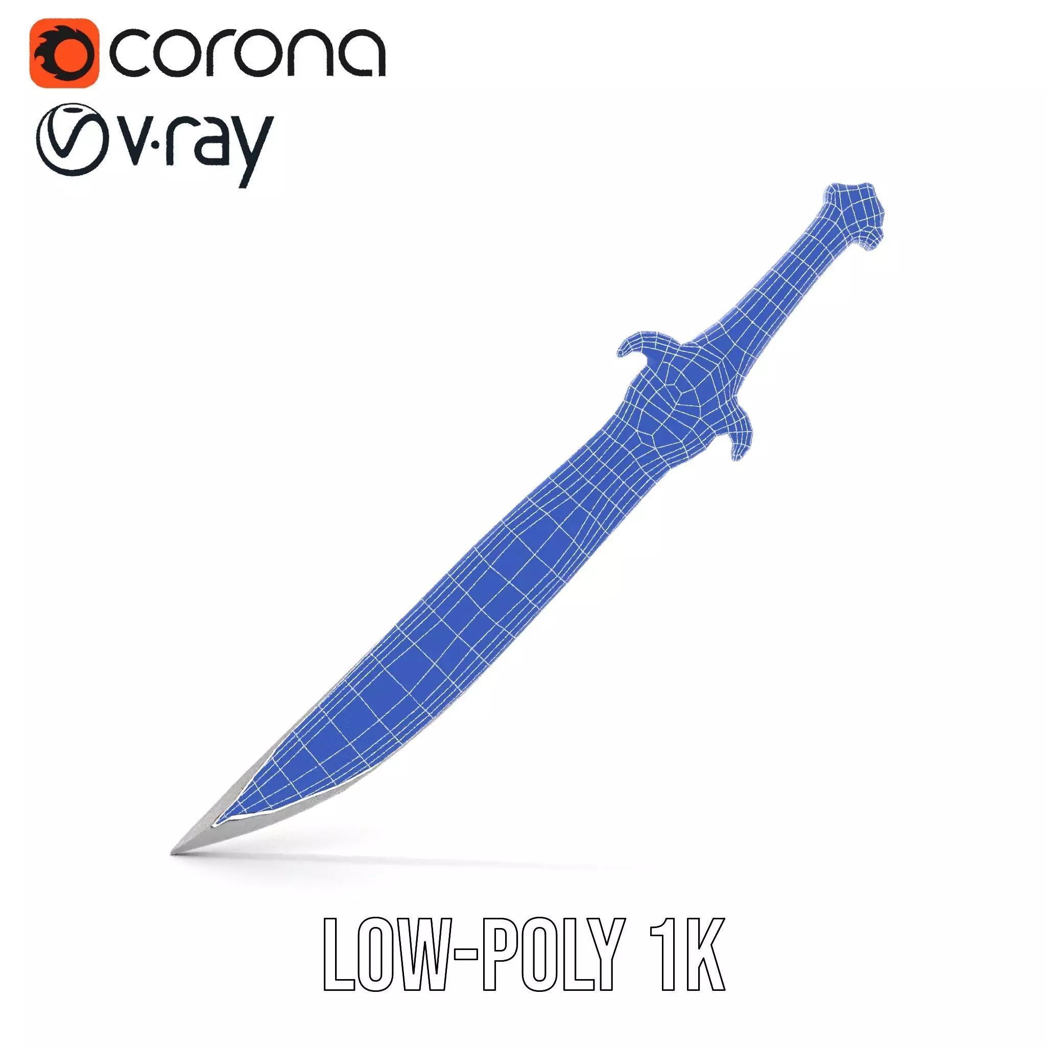 Enchanted Gold Dagger model pack Low-poly 3D model_30