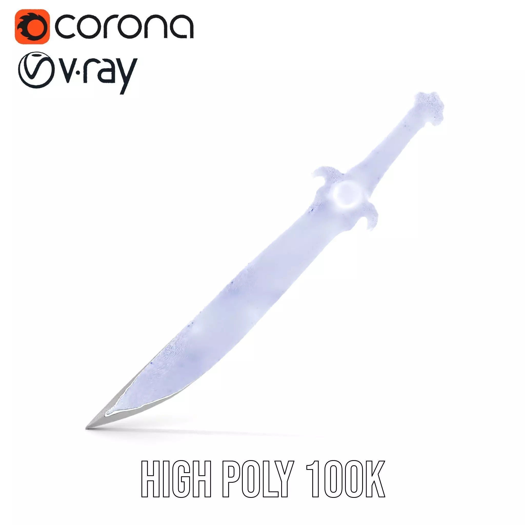 Enchanted Gold Dagger model pack Low-poly 3D model_34