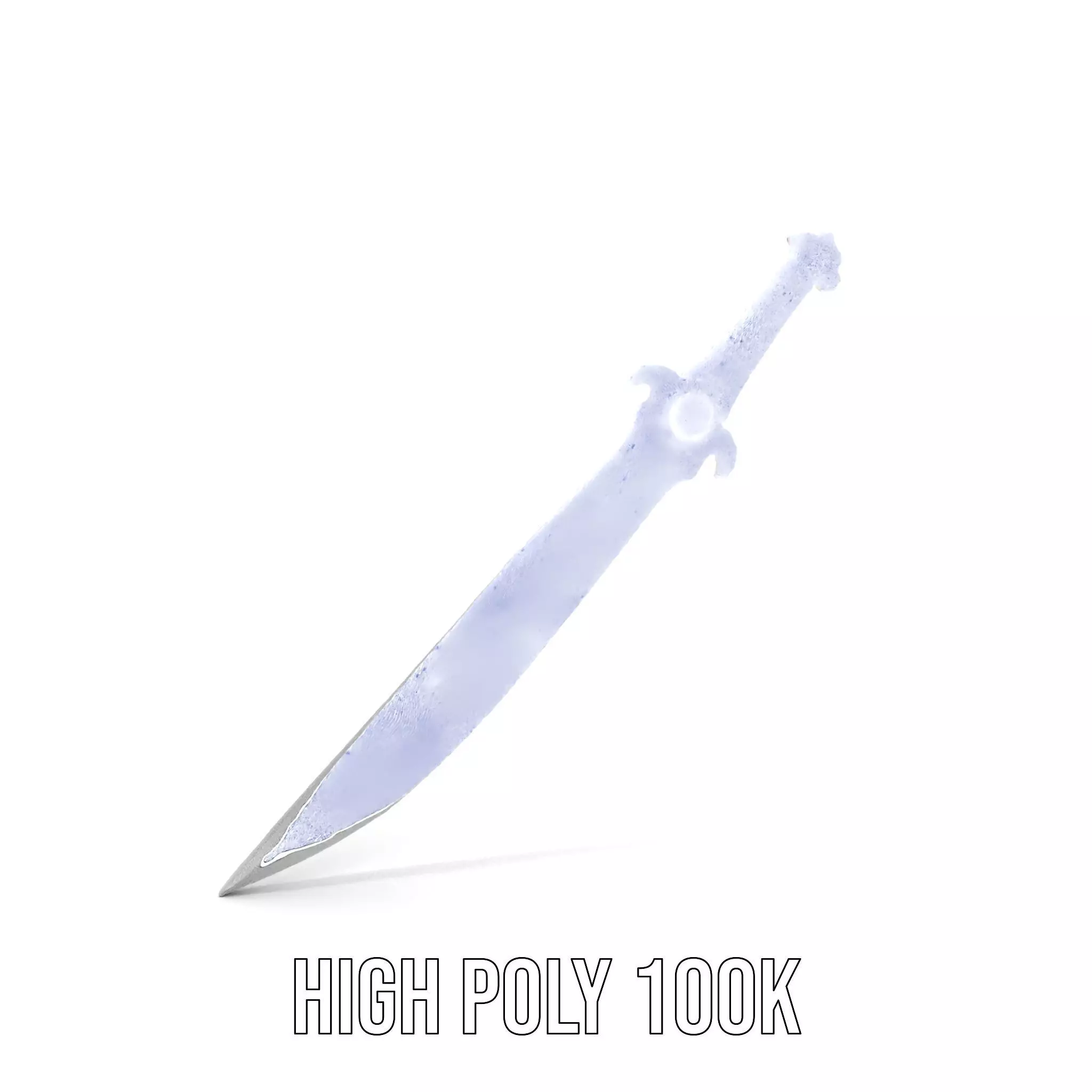 Enchanted Gold Dagger model pack Low-poly 3D model_4