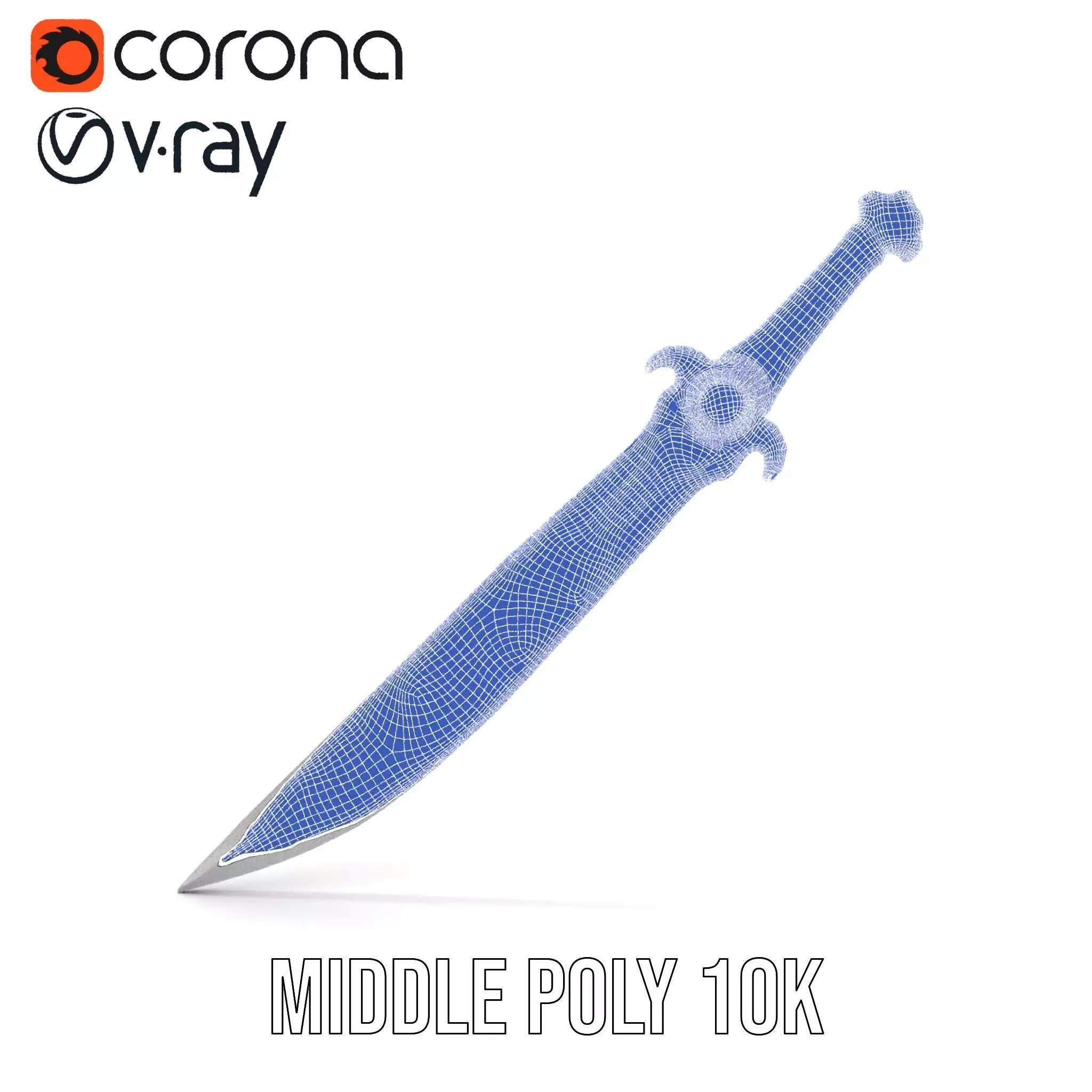 Enchanted Gold Dagger model pack Low-poly 3D model_19