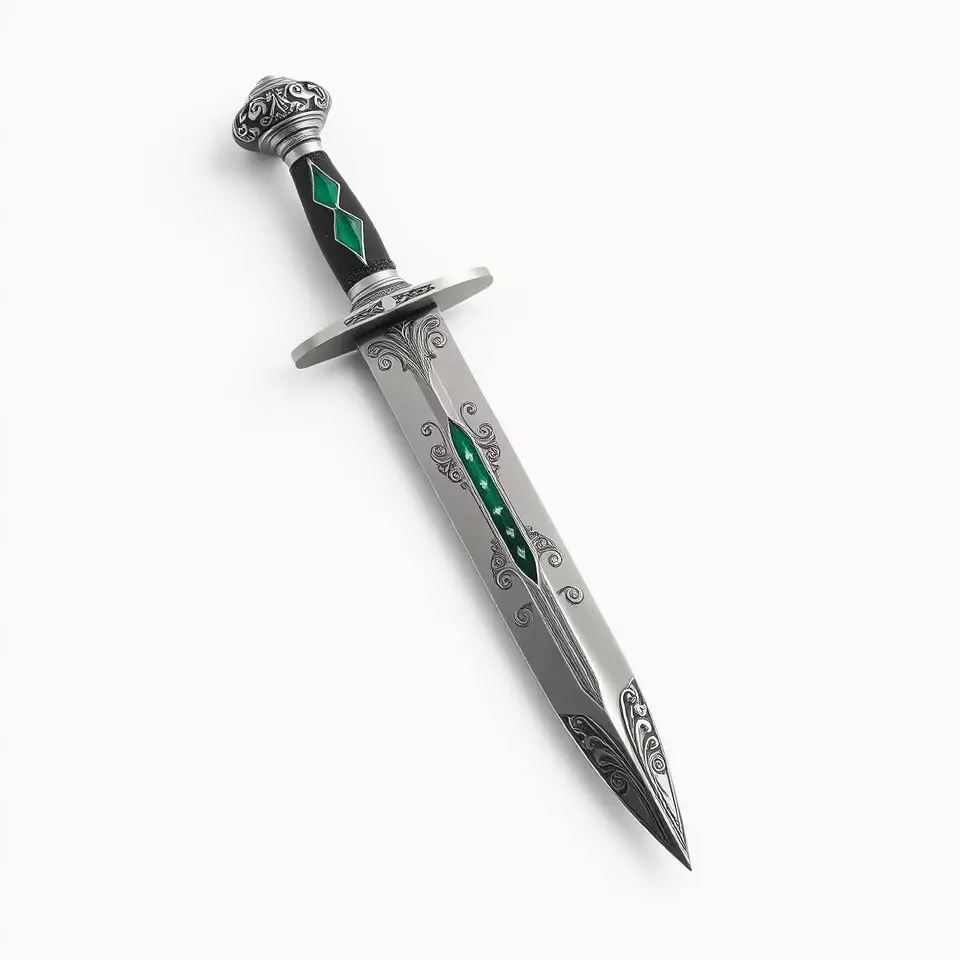 Emerald Enchanted Dagger model pack Low-poly 3D model_2