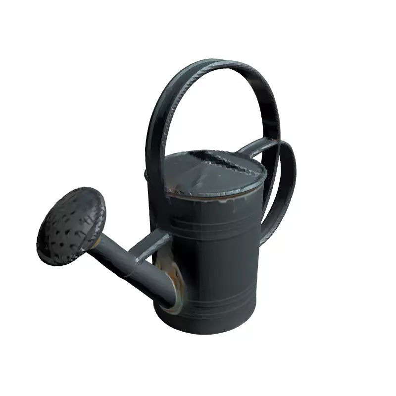 Realistic Metal Watering Can 3D Model Low-poly 3D model_3