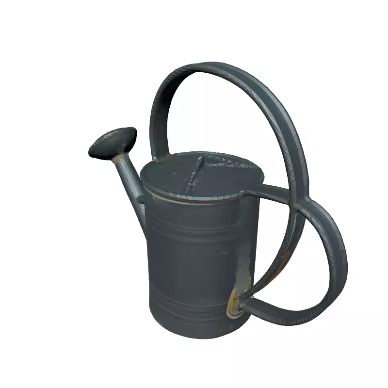 Realistic Metal Watering Can 3D Model Low-poly 3D model_2