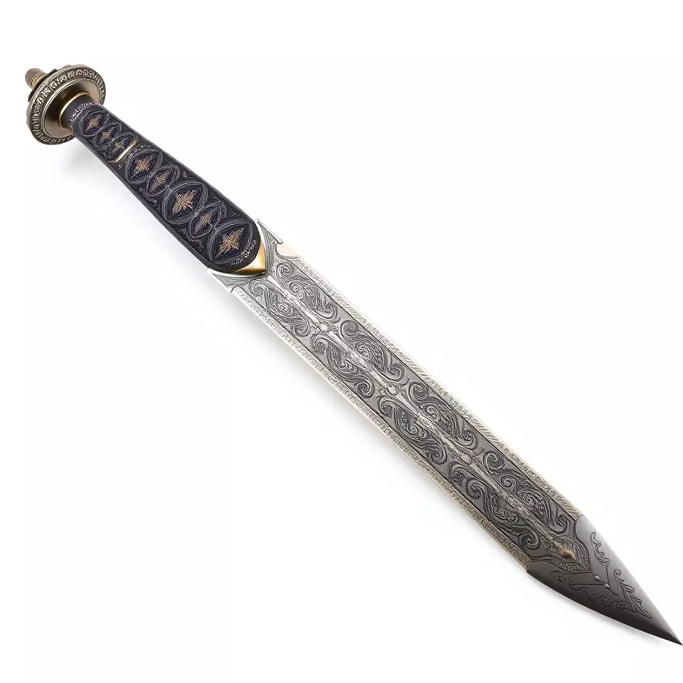 Ornate Viking Sword model pack Low-poly 3D model_2