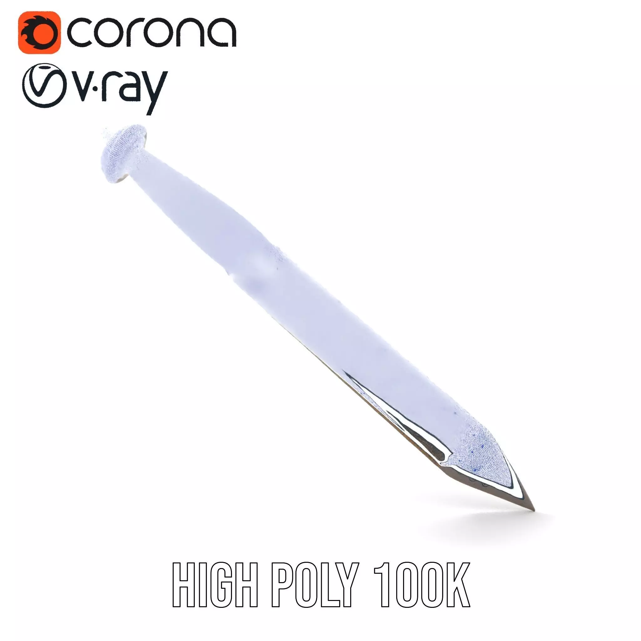 Ornate Viking Sword model pack Low-poly 3D model_34