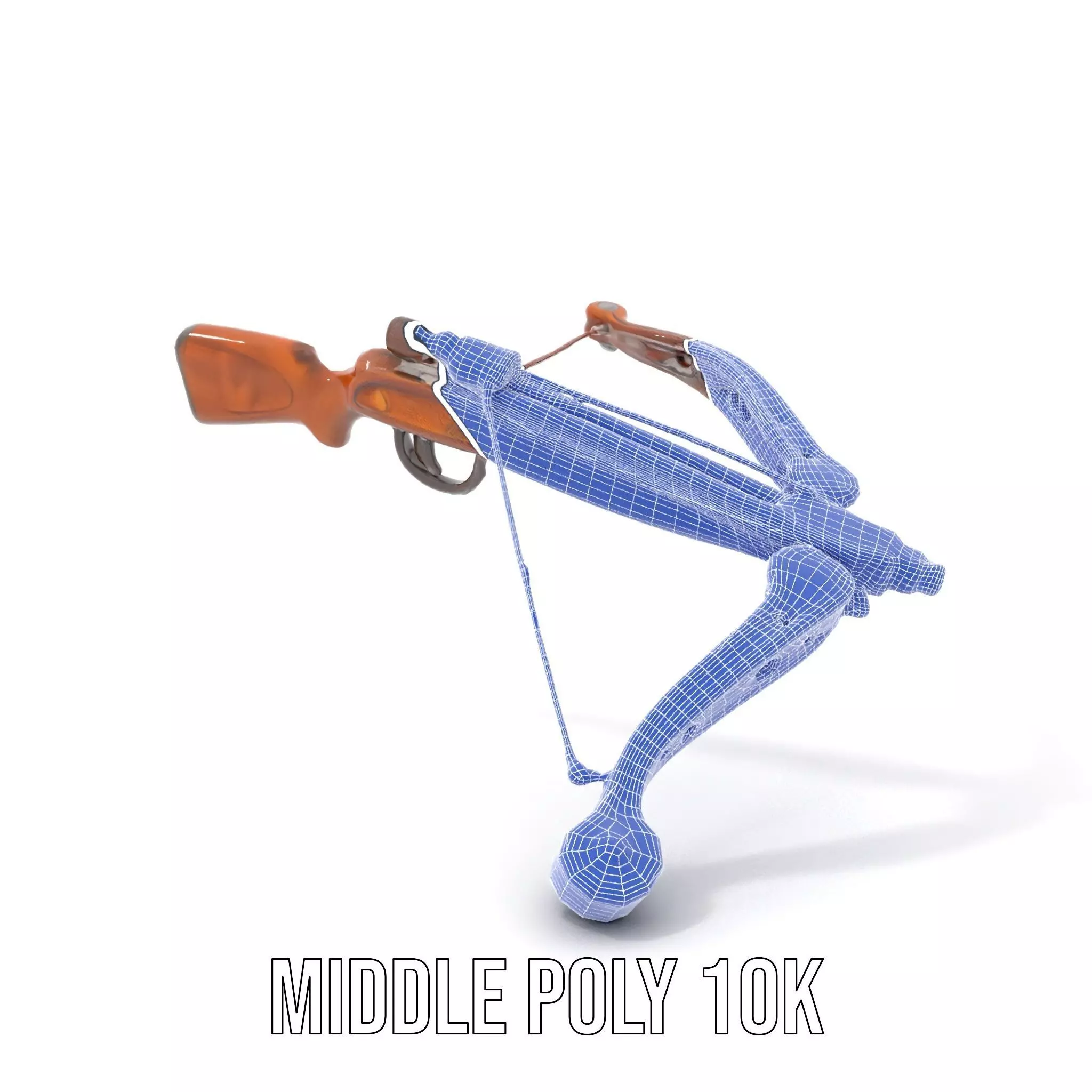 Ornate Wooden Crossbow model pack Low-poly 3D model_19