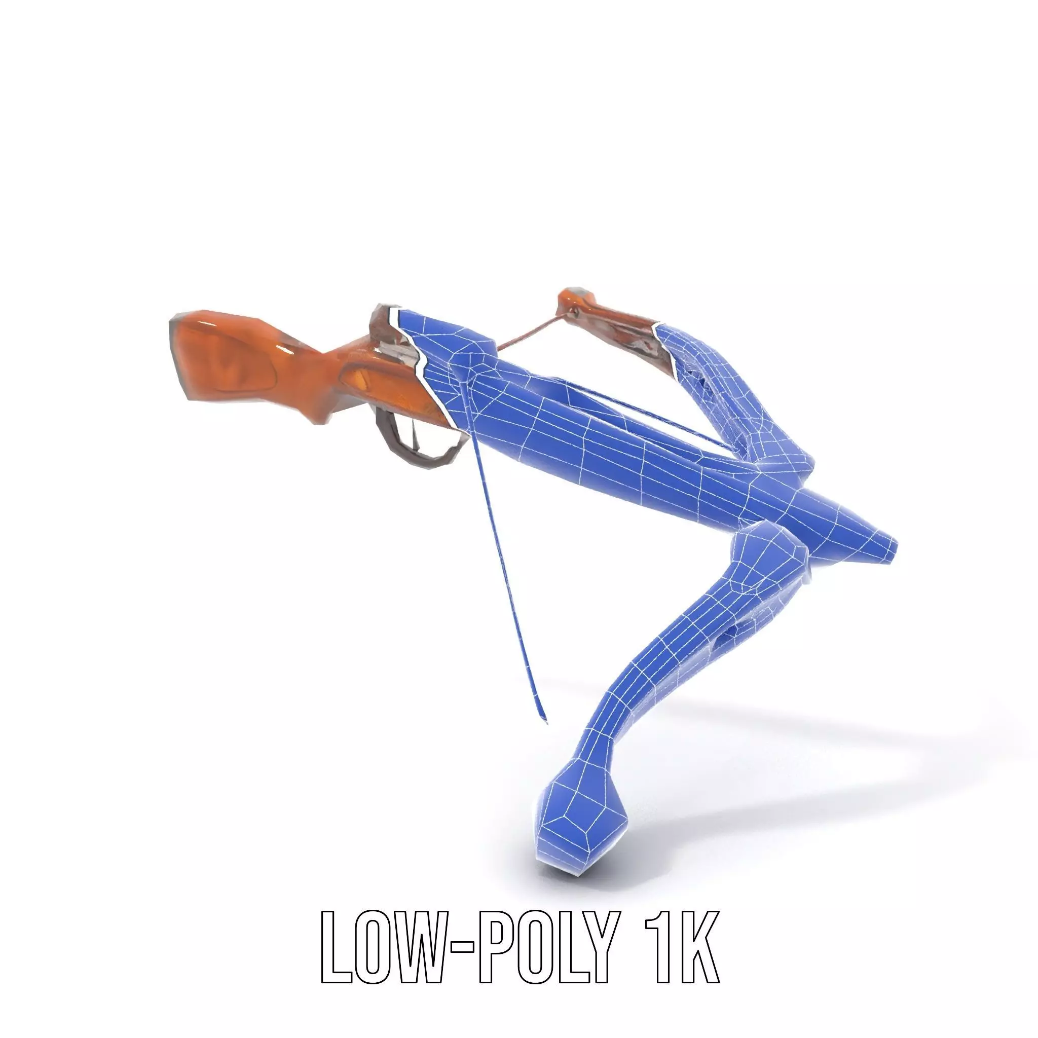 Ornate Wooden Crossbow model pack Low-poly 3D model_30