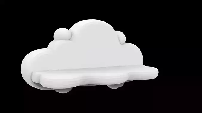 Cloud Floating Shelf 3D Print Model