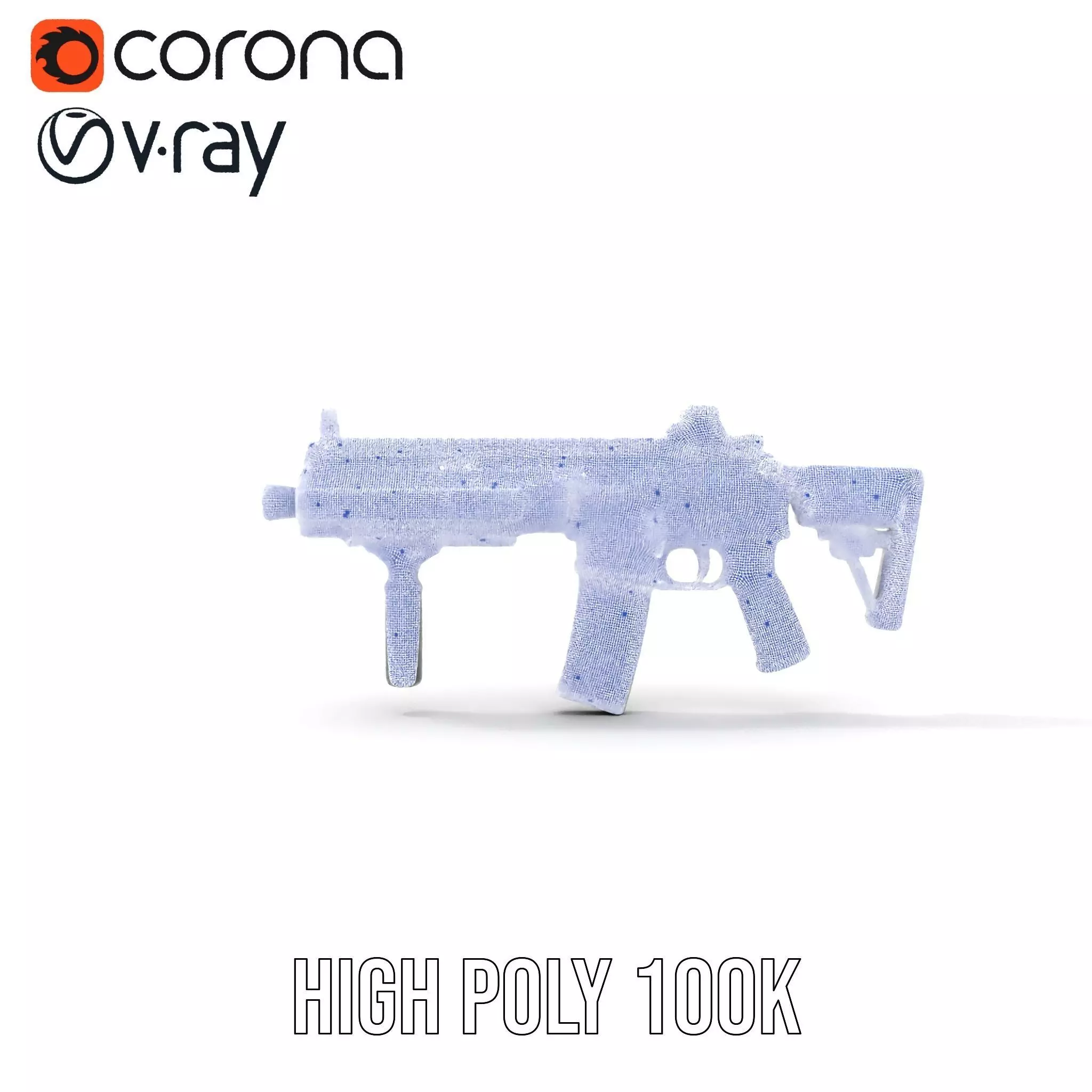 Tactical Black Rifle model pack Low-poly 3D model_31