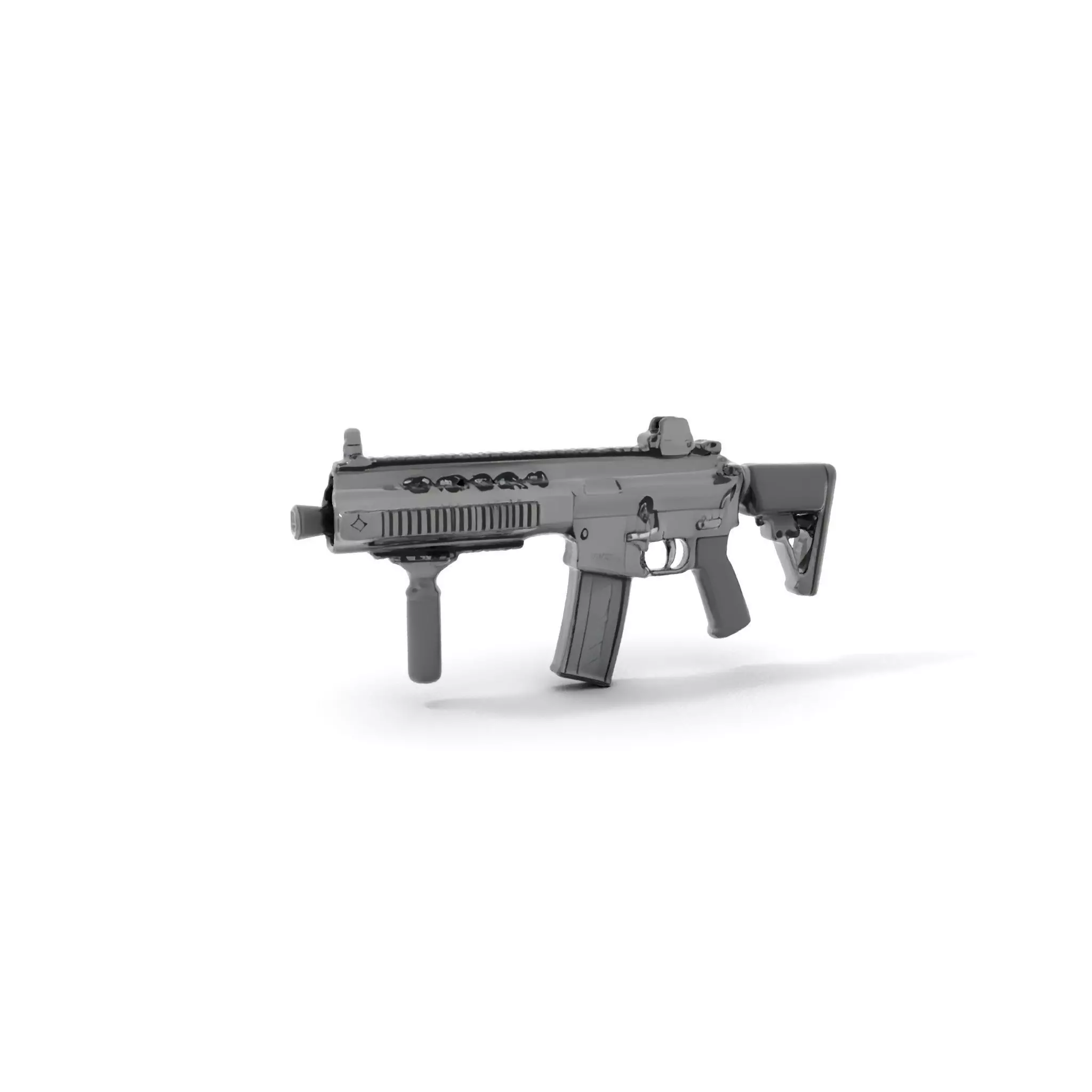 Tactical Black Rifle model pack Low-poly 3D model_0
