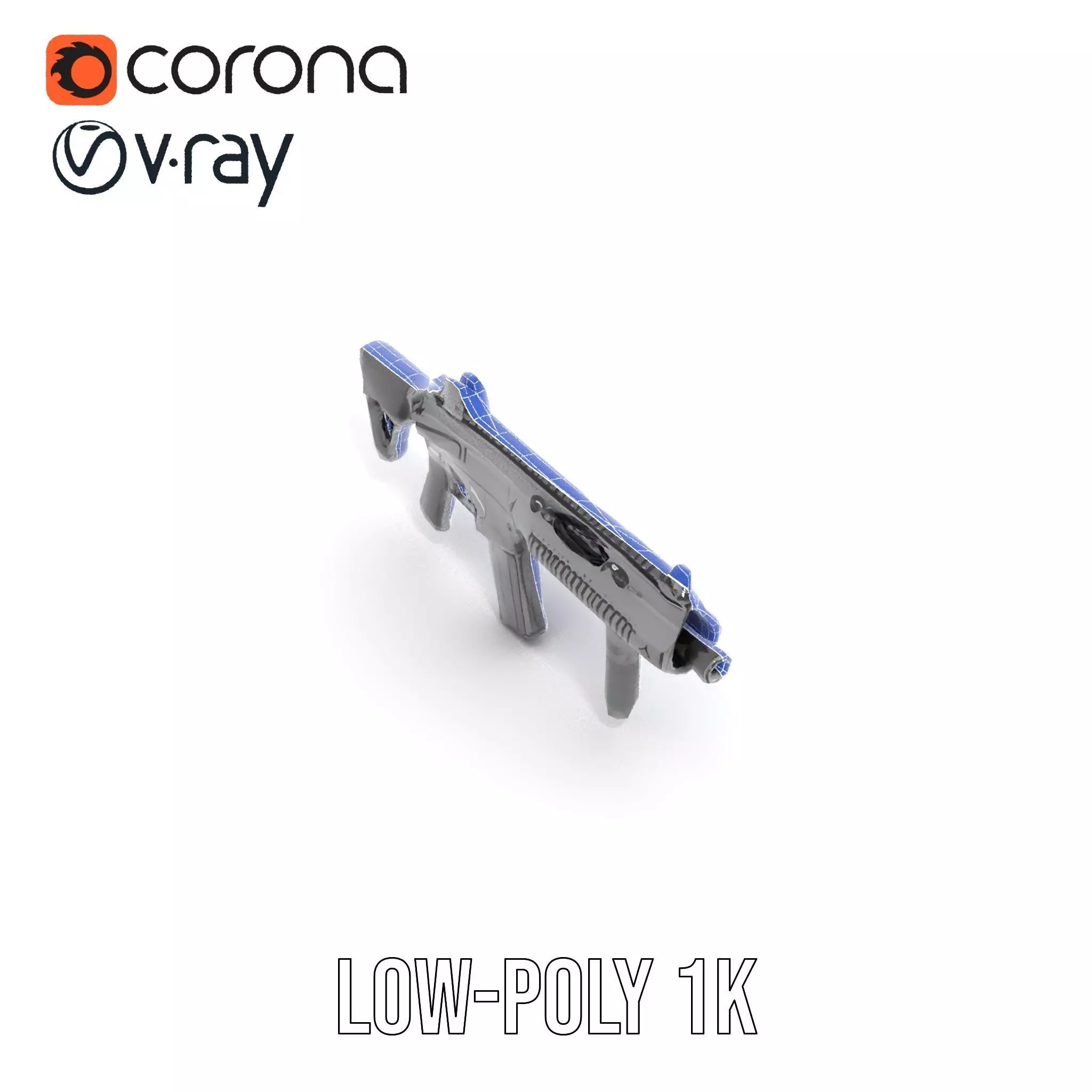 Tactical Black Rifle model pack Low-poly 3D model_17