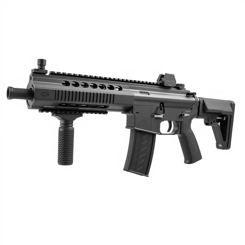 Tactical Black Rifle model pack Low-poly 3D model_2