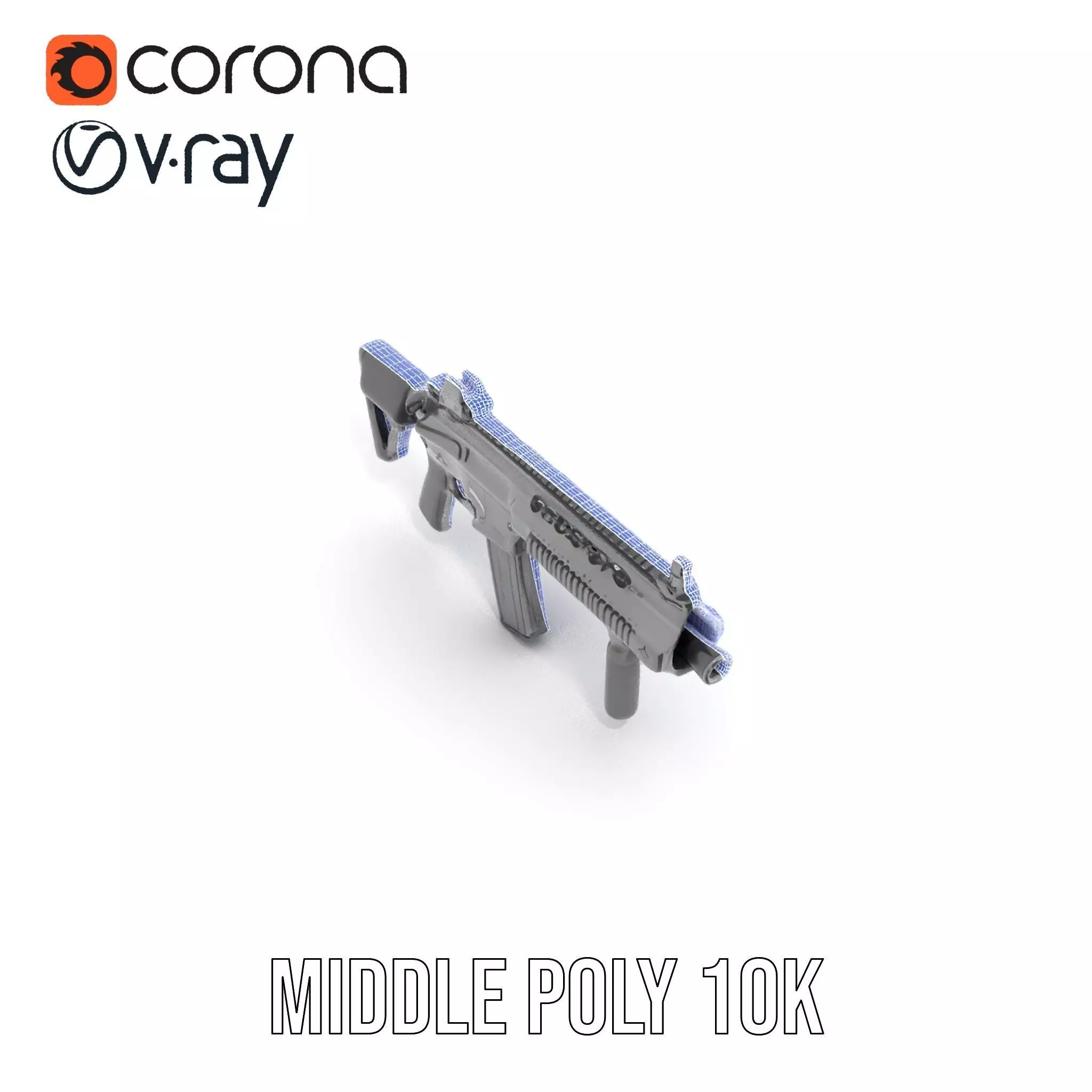 Tactical Black Rifle model pack Low-poly 3D model_22