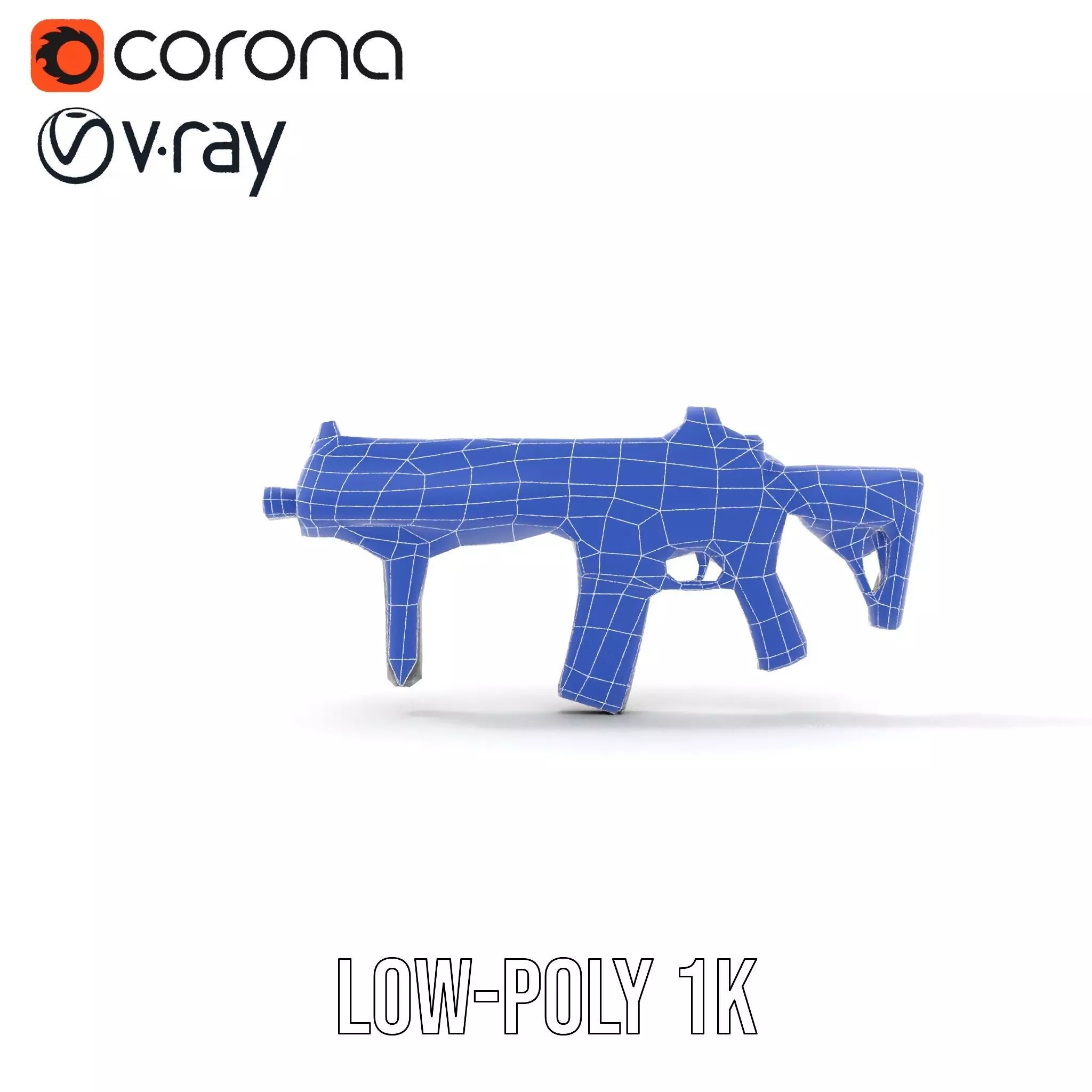 Tactical Black Rifle model pack Low-poly 3D model_30