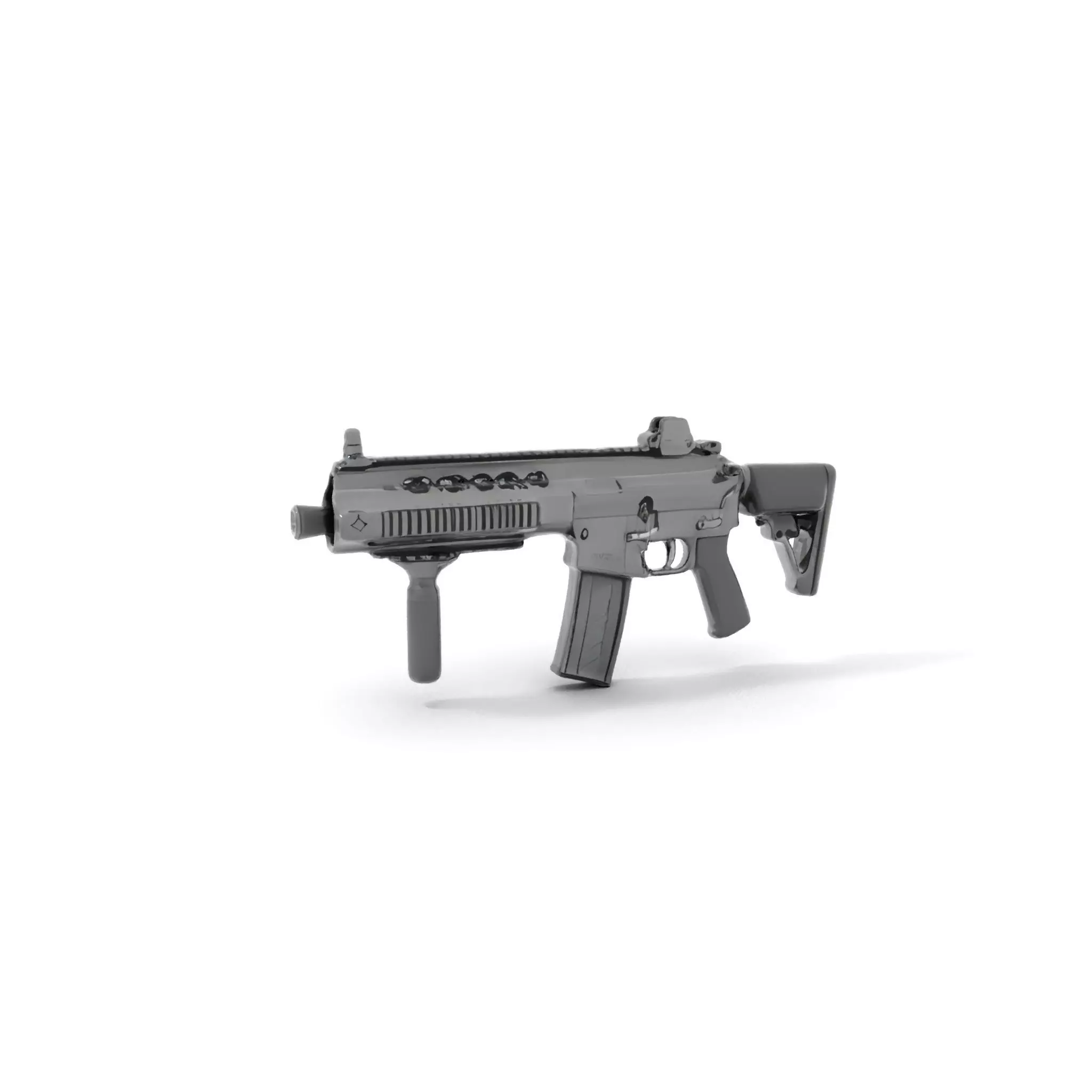 Tactical Black Rifle model pack Low-poly 3D model_5