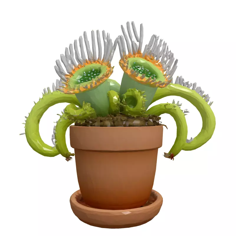 Realistic Potted Venus Flytrap 3D Model Low-poly 3D model_4
