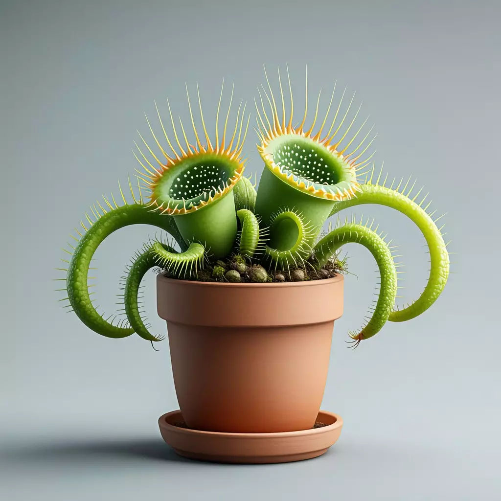 Realistic Potted Venus Flytrap 3D Model Low-poly 3D model_0