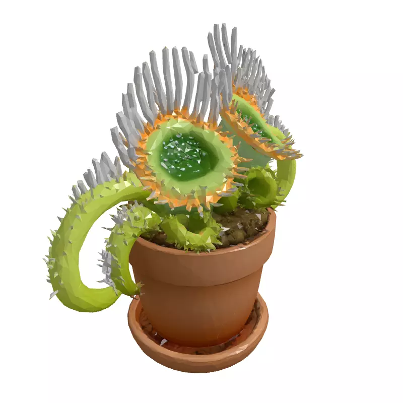 Realistic Potted Venus Flytrap 3D Model Low-poly 3D model_3