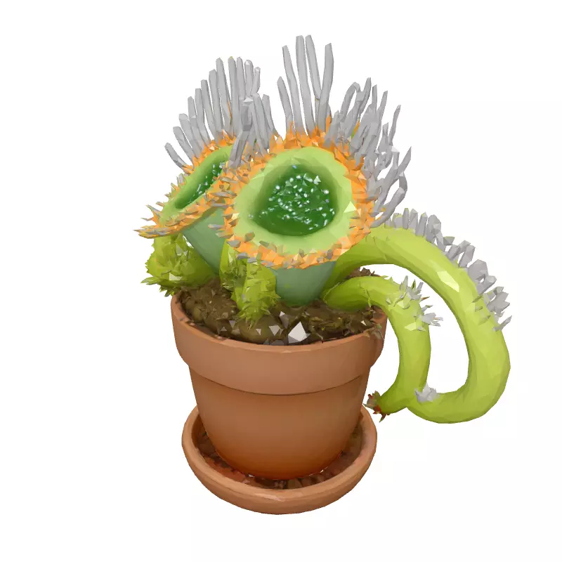 Realistic Potted Venus Flytrap 3D Model Low-poly 3D model_2