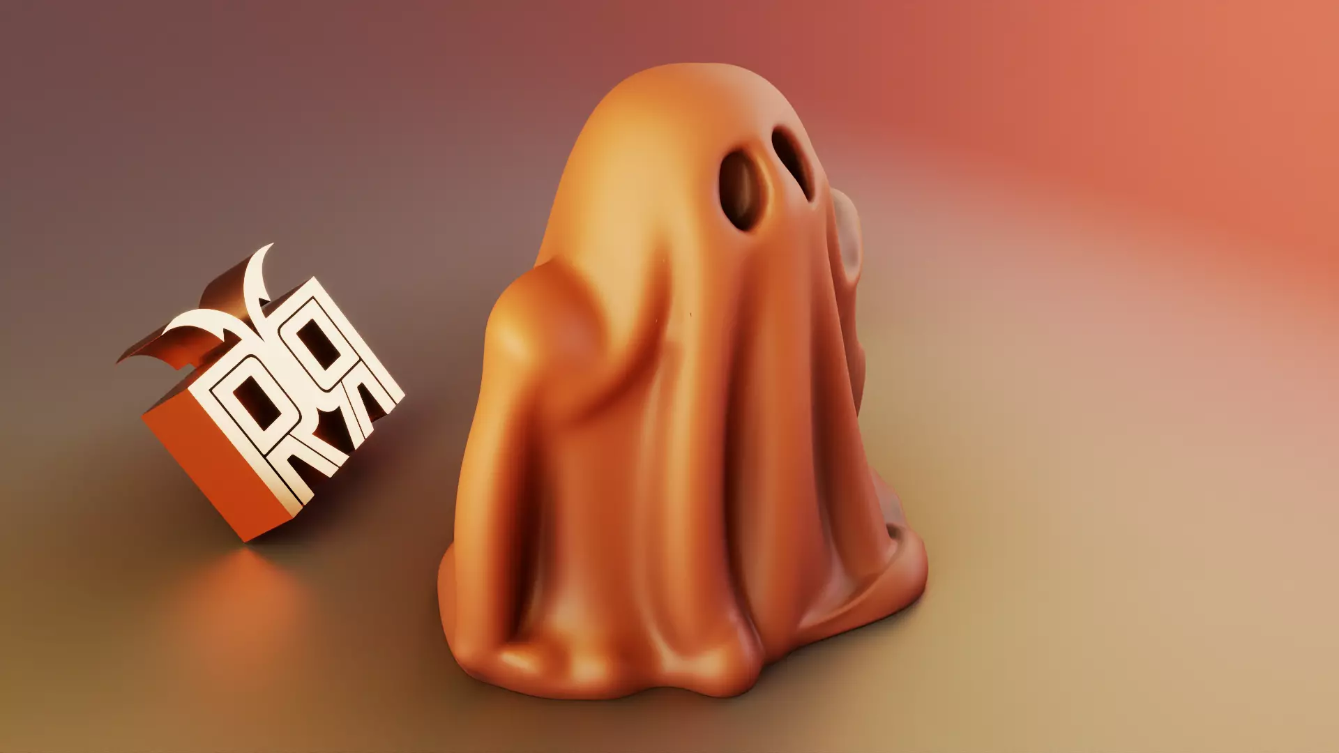 Halloween Ghost candle 3D print model_9