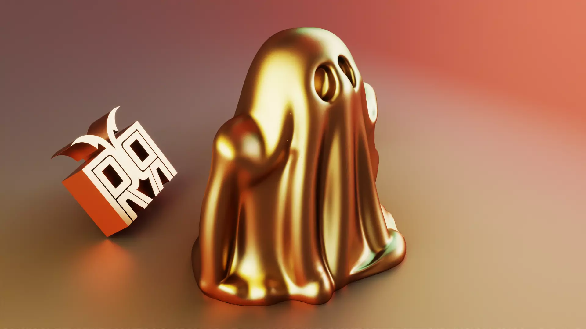 Halloween Ghost candle 3D print model_2