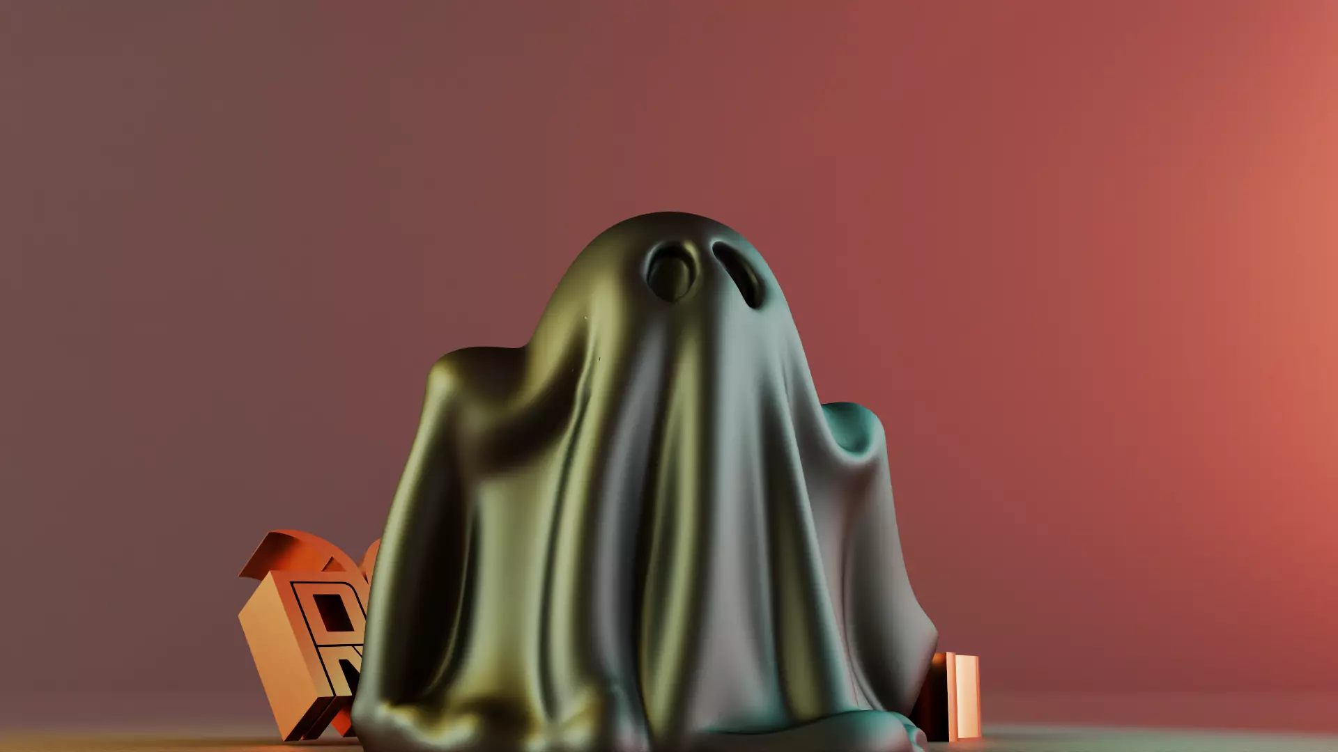 Halloween Ghost candle 3D print model_7