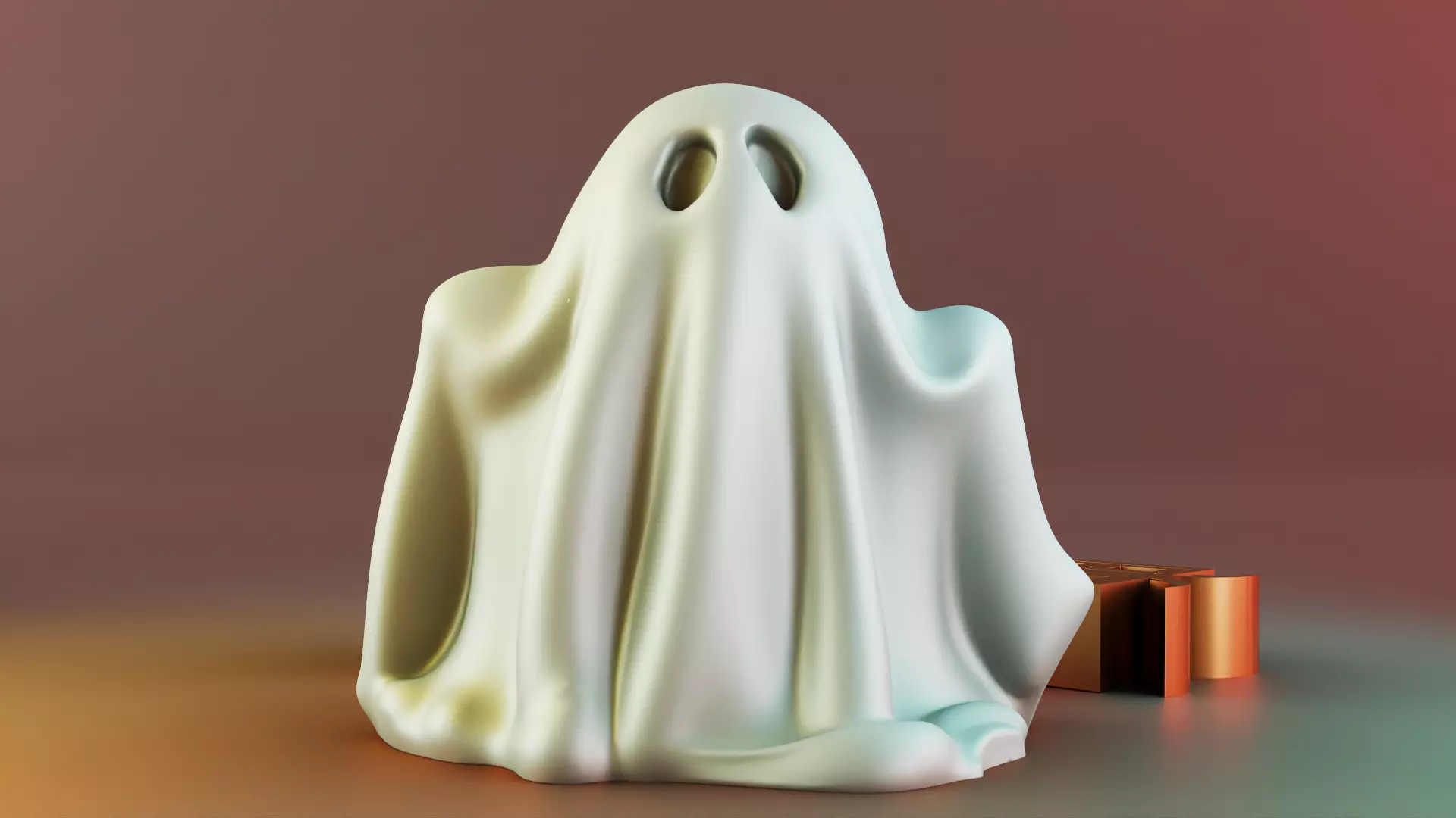 Halloween Ghost candle 3D print model_0