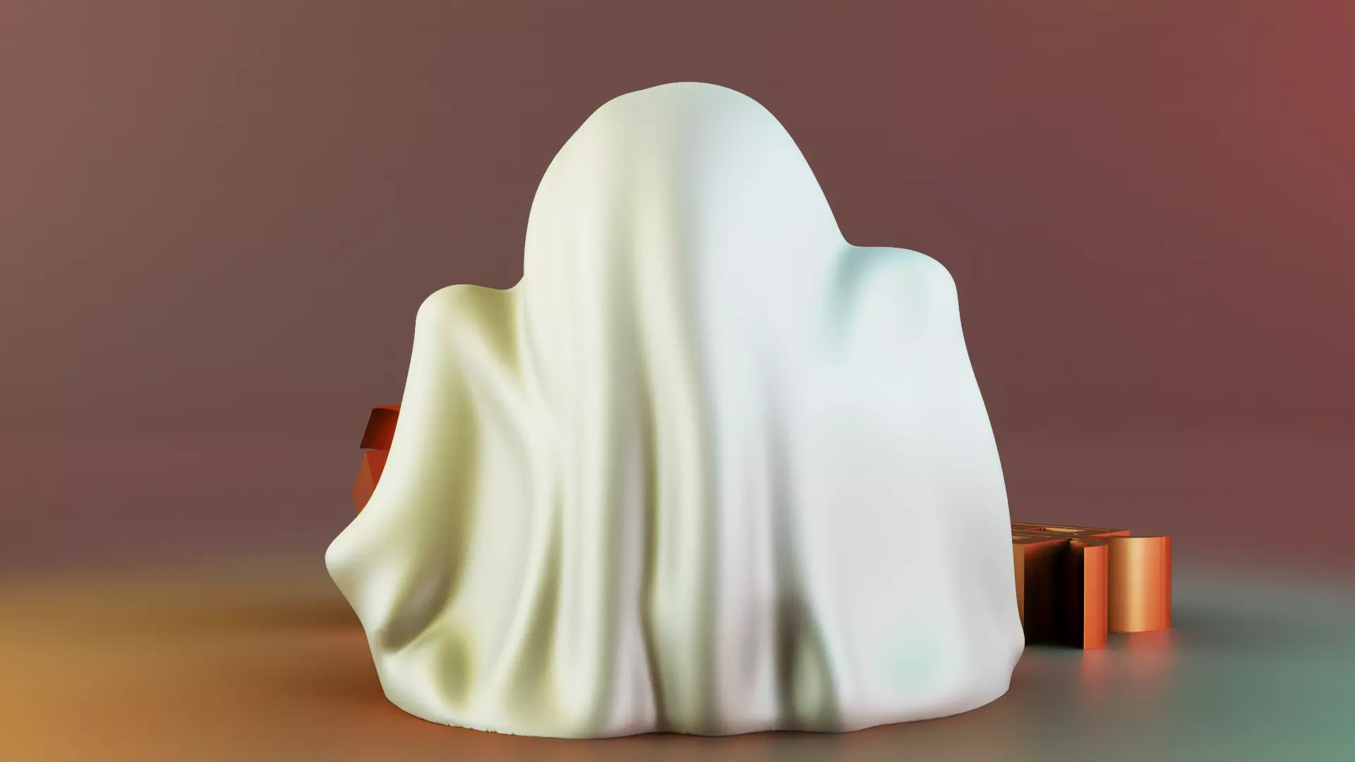 Halloween Ghost candle 3D print model_5