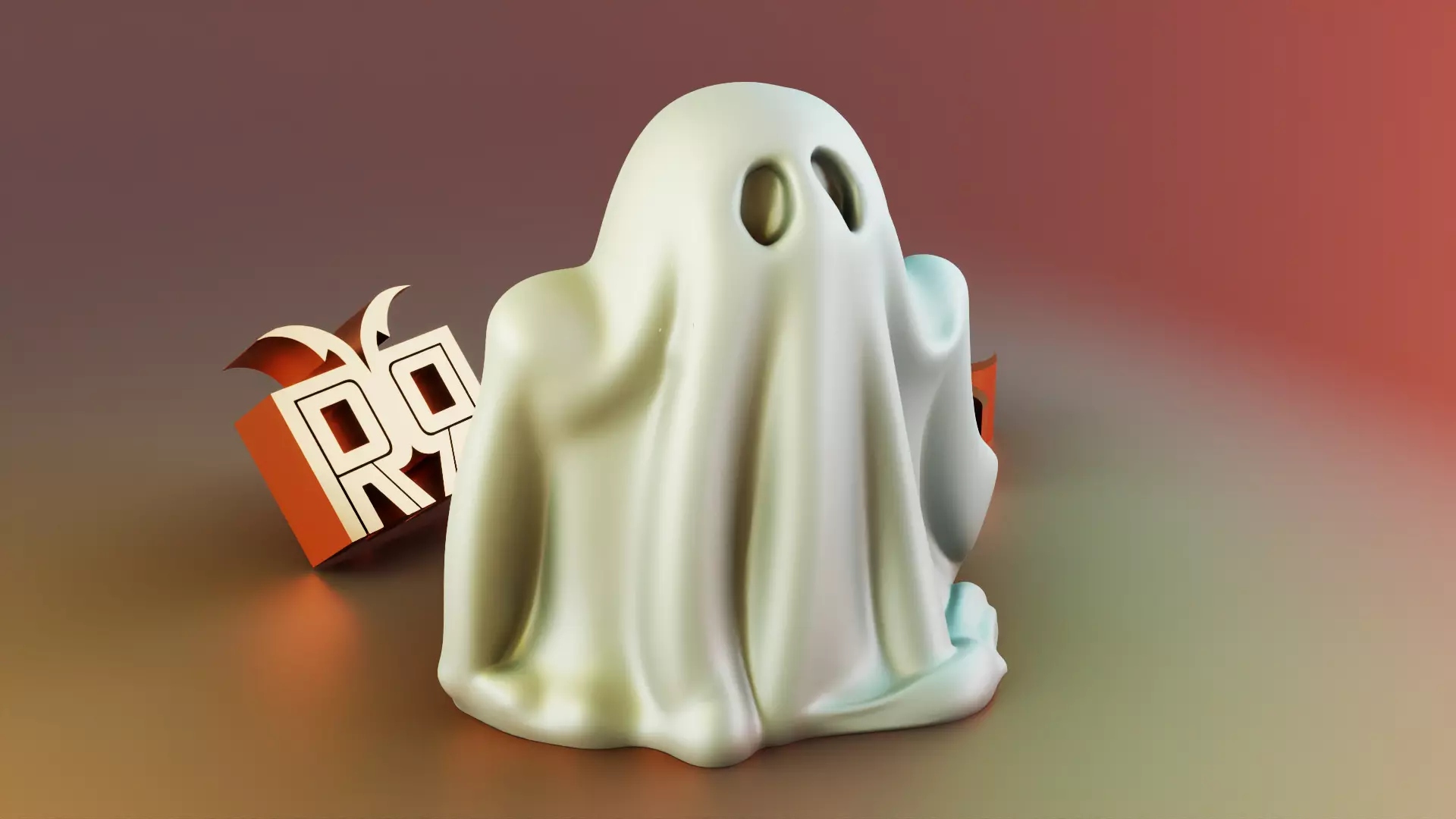 Halloween Ghost candle 3D print model_1