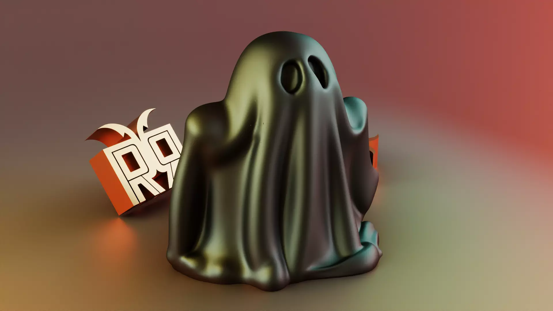 Halloween Ghost candle 3D print model_3