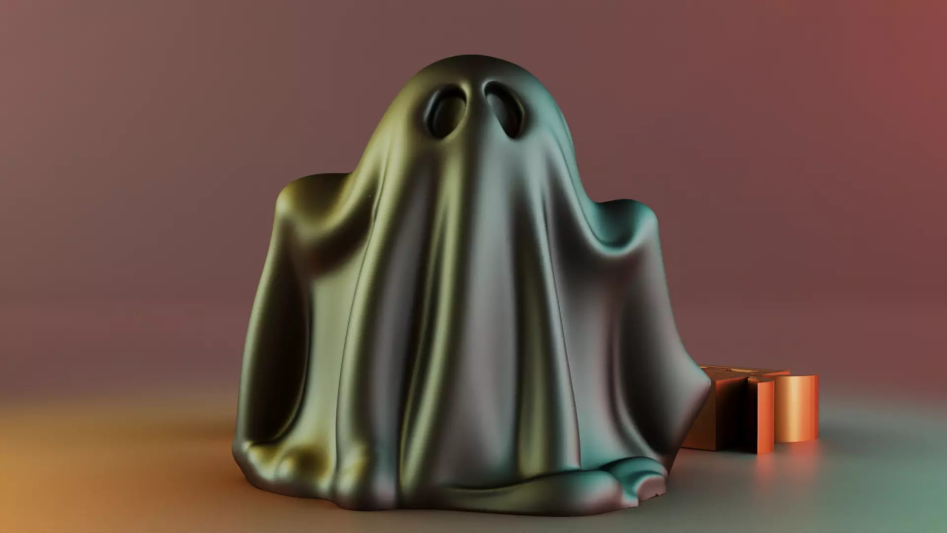 Halloween Ghost candle 3D print model_4