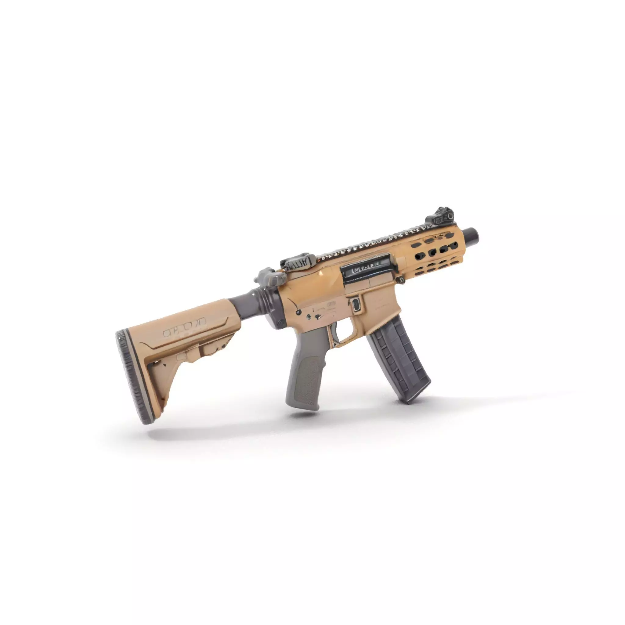Tan Assault Rifle model pack Low-poly 3D model