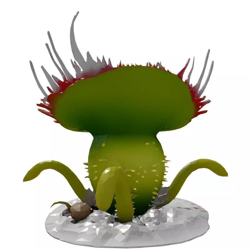3D Carnivorous Plant Model Low-poly 3D model_7