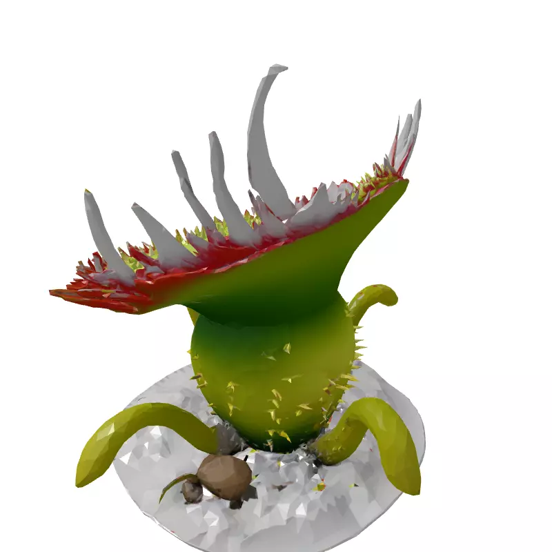3D Carnivorous Plant Model Low-poly 3D model_5
